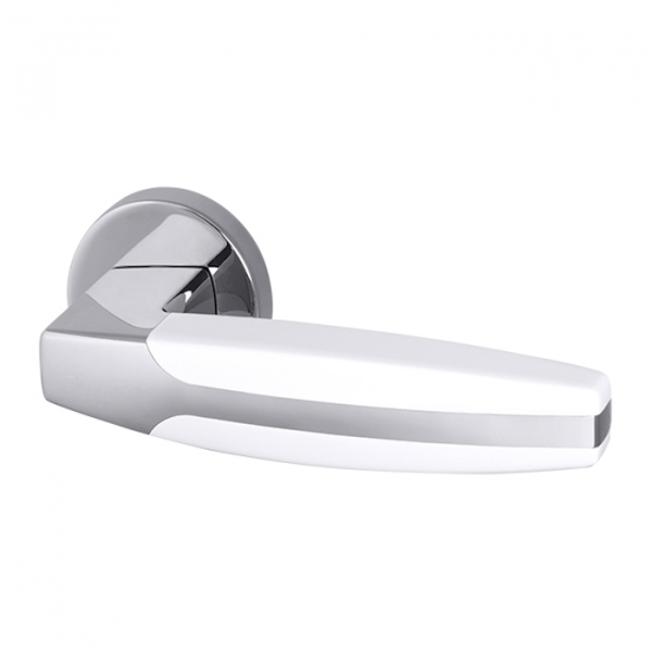 Ручка раздельная R.URB52.ARC (ARC URB2) CP/White-14 хром/белый