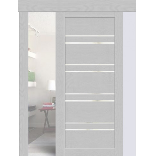 Раздвижная дверь Linea 8, ПВХ, грей эмалит текстурный