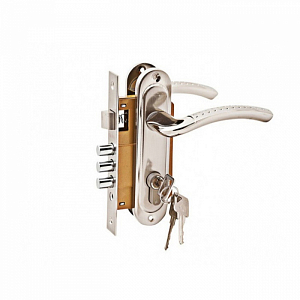 Дверная ручка+замок LH7036-59SN Хром