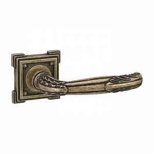 Дверная ручка Flamingo VQ204 на круглой розетке Aged Bronze Состаренная бронза