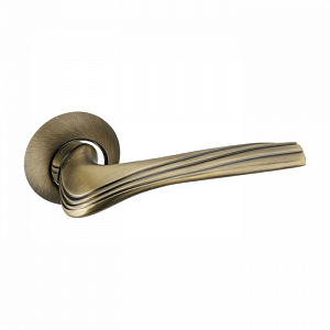 Дверная ручка Jazz A147 на круглой розетке Bronze бронза