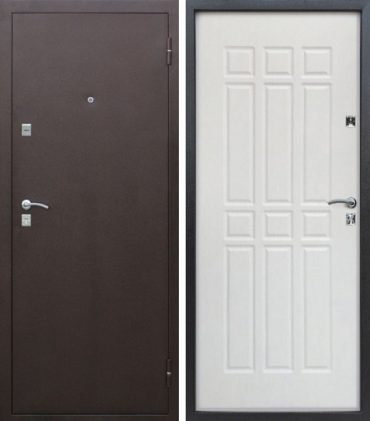 Входная дверь Сопрано Сибирь-Профиль (дуб молочный)