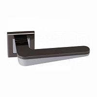 Дверная ручка Espada Q321 на квадратной розетке Lack Nickel Chrome Черный никель/Хром